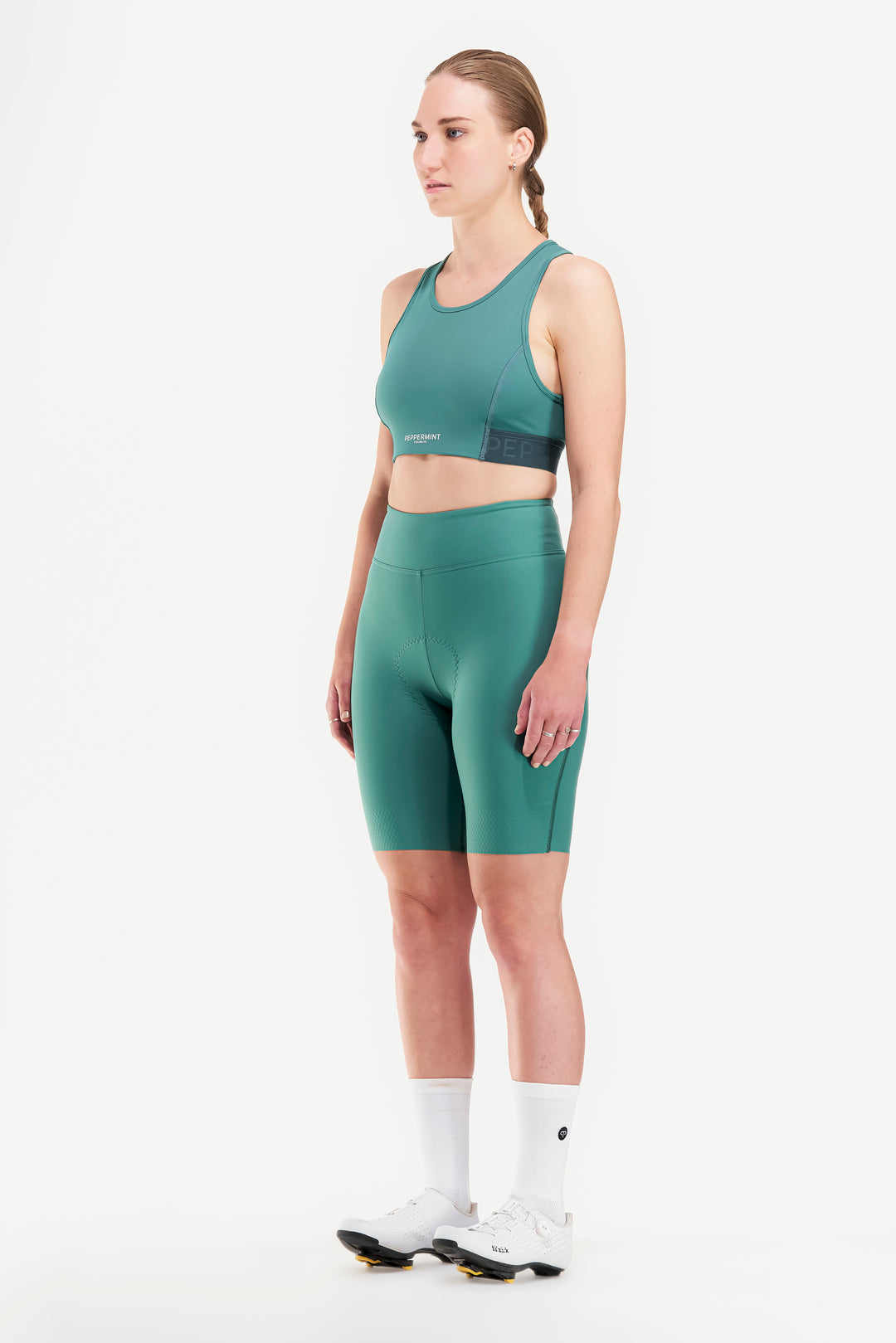 Peppermint Women's Signature High-Neck Bra seaweed