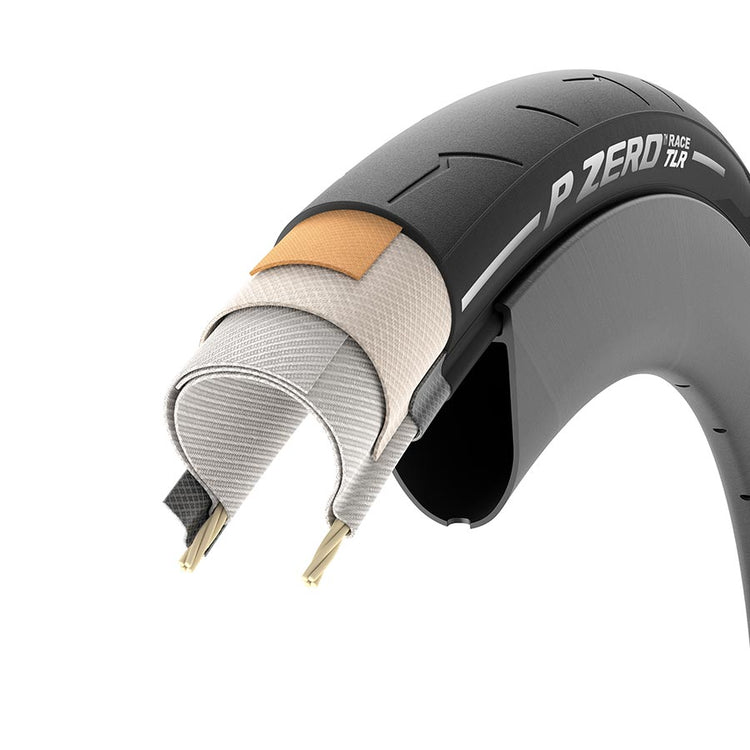 Pirelli, PZero Race TLR, Road Tire, 700x28C, Folding, Tubeless Ready, SmartEVO, 127TPI, Tanwall, Made in Italy