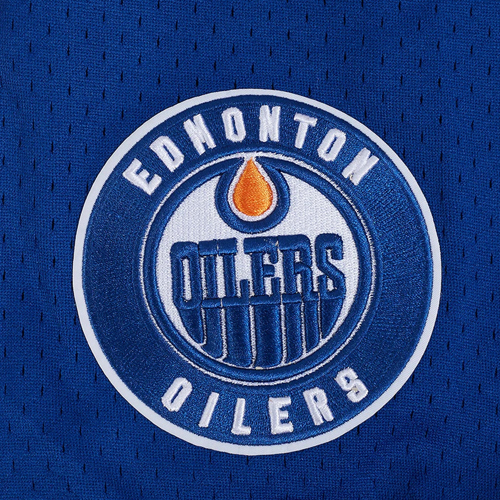 Pro Standard Men's NHL Edmonton Oilers Mesh Baseball Jersey royal blue