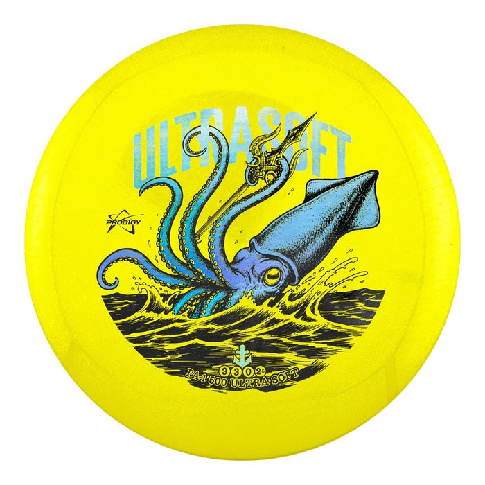 Prodigy PA-1 500 Ultra Soft Plastic Tidal Tyrant Stamp Putt and Approach Golf Disc yellow