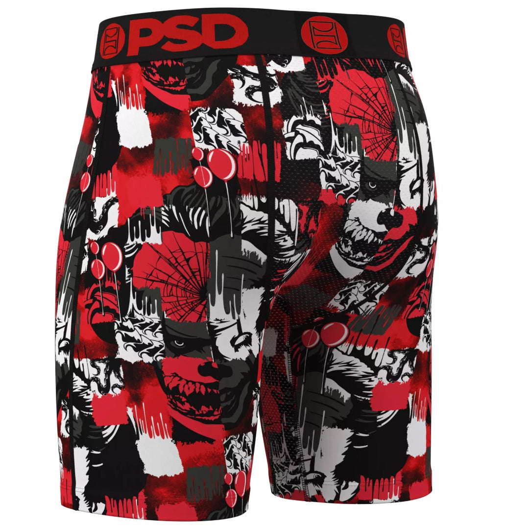 PSD Men's Horror Boxer Briefs pennywise checker it wanted black red 