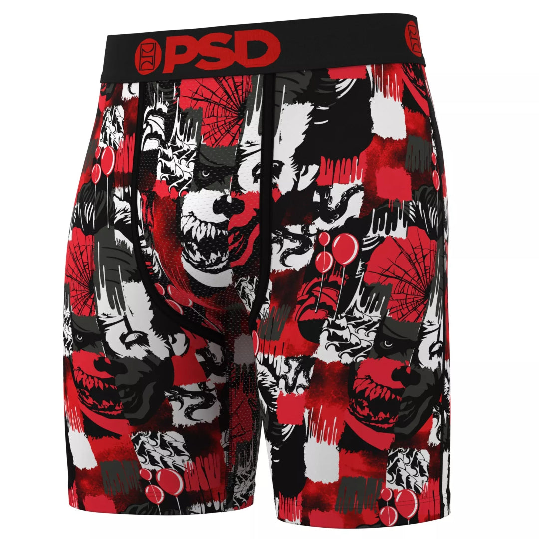 PSD Men's Horror Boxer Briefs pennywise checker it wanted black red 