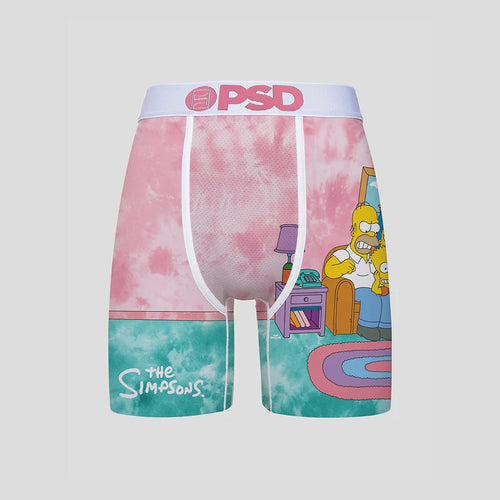 PSD Men's The Simpsons Boxer Briefs home living room pink blue