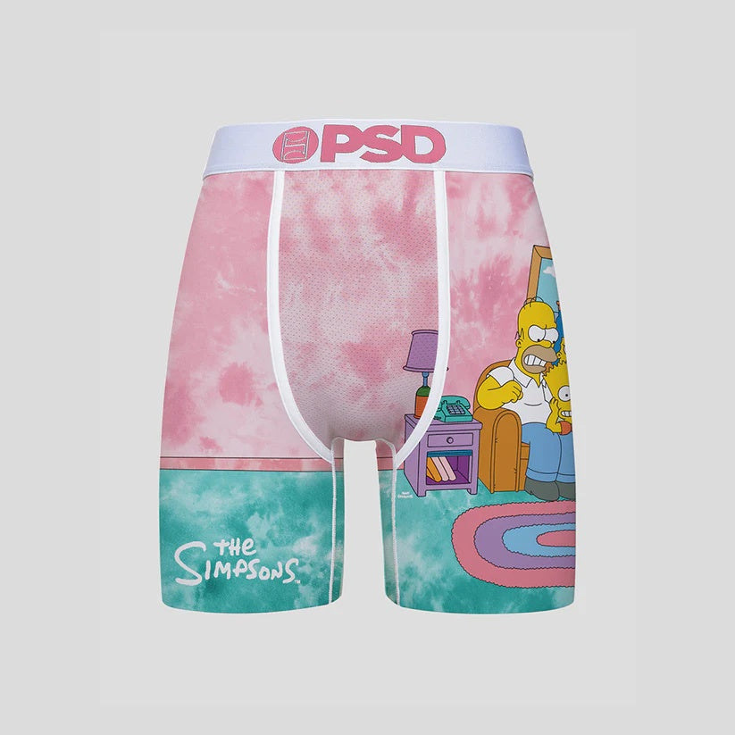 PSD Men's The Simpsons Boxer Briefs home living room pink blue