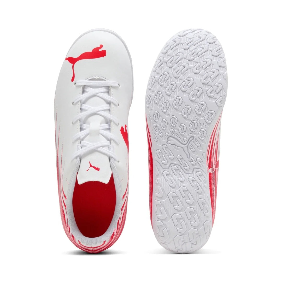 Puma Junior Attacanto II Indoor Soccer Shoes white/red