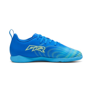 Puma Junior Future 9 Play Indoor Soccer Shoes blue/lime