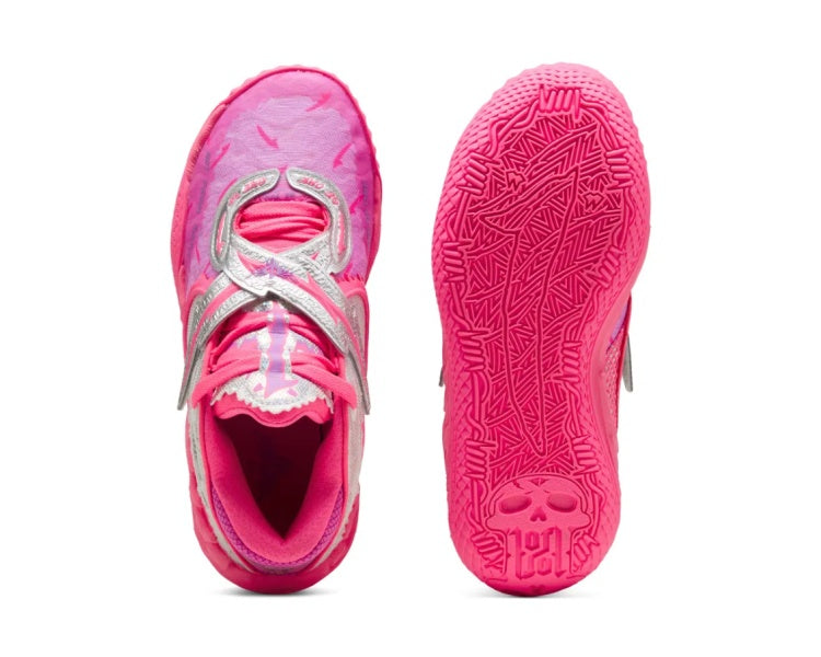 Puma Junior MB World Tour Basketball Shoes pink sun struck-pure magenta lamelo ball