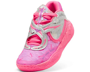 Puma Junior MB World Tour Basketball Shoes pink sun struck-pure magenta