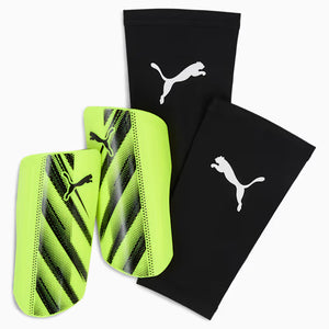 Puma Senior ATTACANTO Sleeve Soccer Shin Guard yellow/black