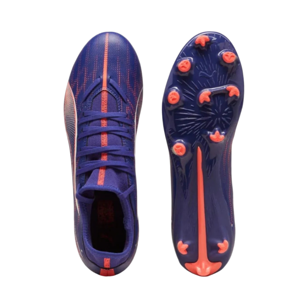Puma Senior Ultra 5 Play+ FG/AG 107688-01 Soccer Shoes Lapis Lazuli Sunset Glow 2