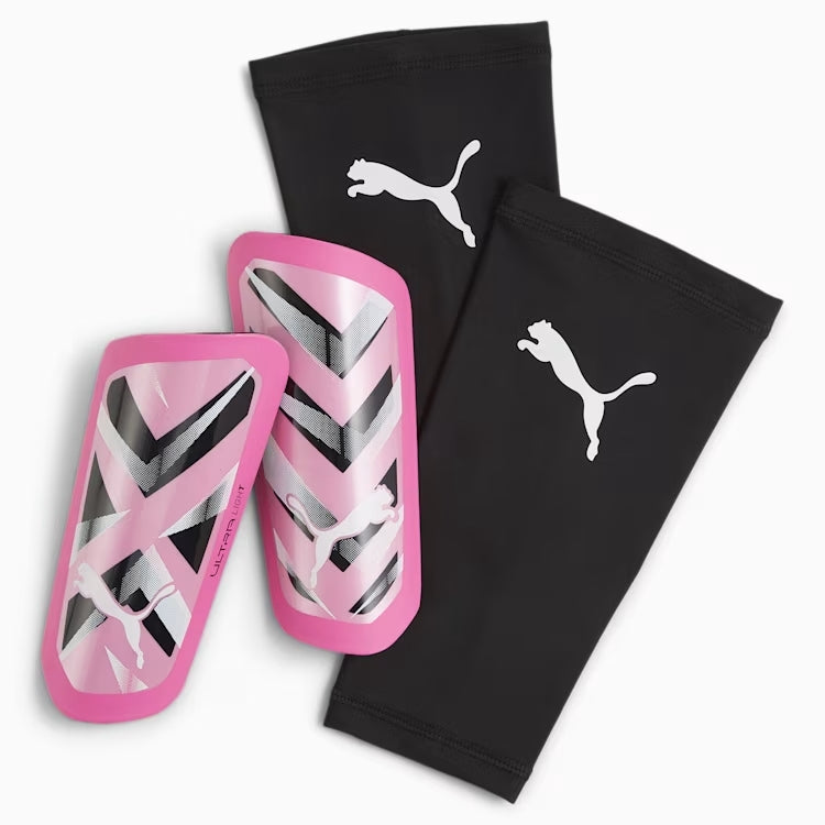 Puma Ultra Twist Sleeve 030870-08 Soccer Shin Guards Poison Pink/White
