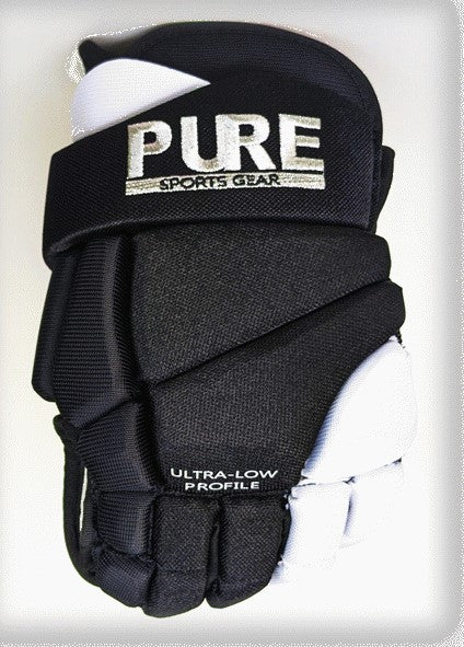 Pure Women's Senior Nylon Ringette Gloves Black White