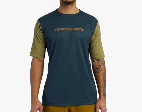 Race Face Men's Indy Short Sleeve Bike Jersey Pine