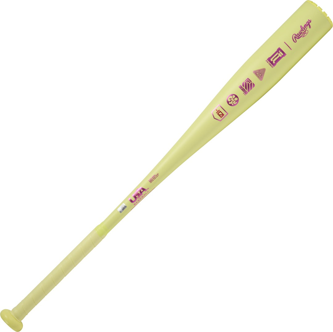 Rawlings -10 Clout USA Baseball Bat yellow