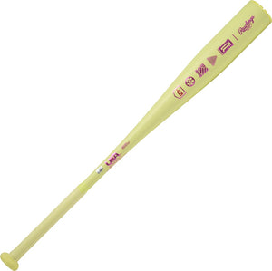 Rawlings -10 Clout USA Baseball Bat yellow