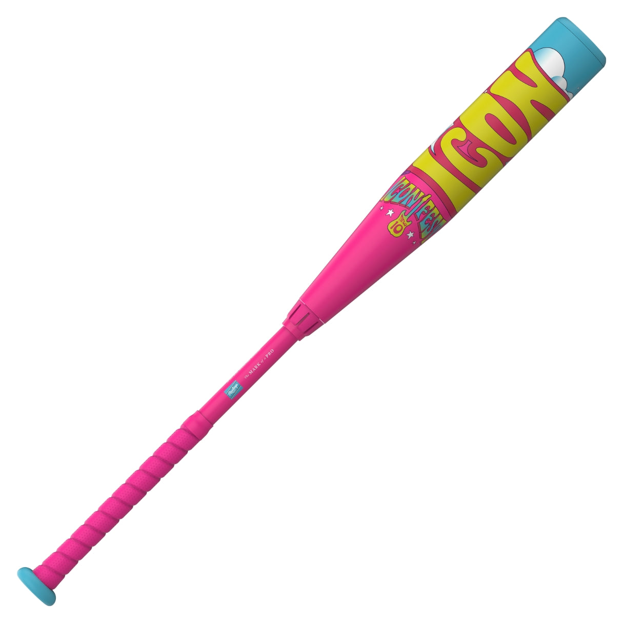 Rawlings -10 Icon Fest USA Baseball Bat pink/blue