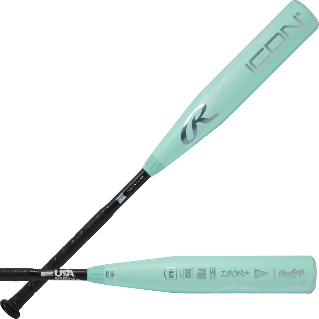 Rawlings -10 Icon USA Baseball Bat green