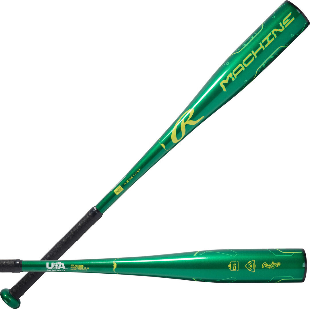 Rawlings -10 Machine USA Baseball Bat green