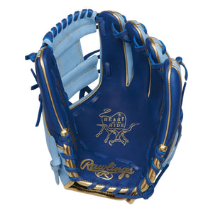 Rawlings 11.25" Heart of the Hide Contour Fit PROR312U-2R Baseball Glove navy blue/ Columbia blue/ gold