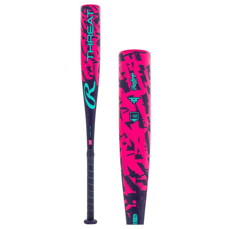 Rawlings -12 Threat USSSA Baseball Bat navy/pink