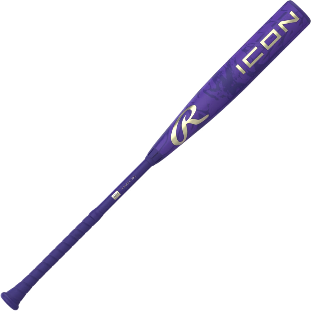 Rawlings -3 Icon BBCOR Baseball Bat purple