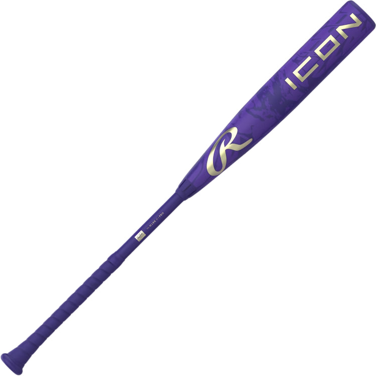 Rawlings -3 Icon BBCOR Baseball Bat purple