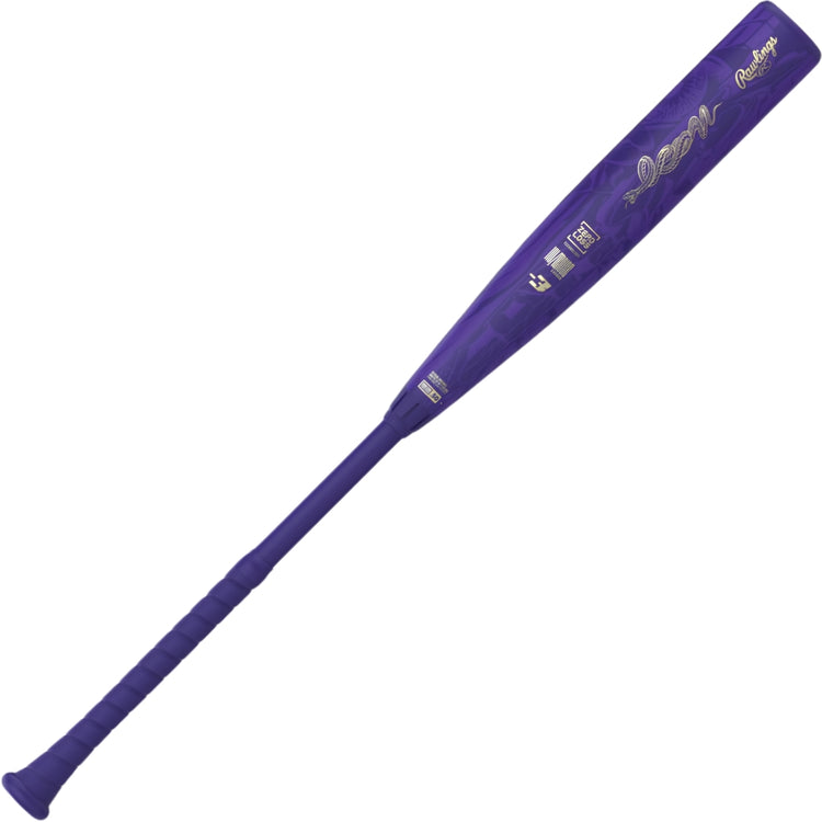 Rawlings -3 Icon BBCOR Baseball Bat purple