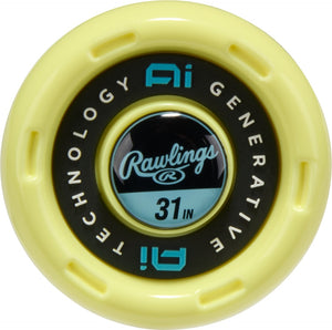Rawlings -5 Clout USSSA Baseball Bat yellow