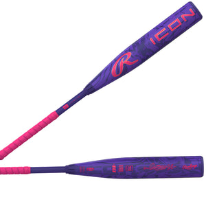 Rawlings -5 Icon USSSA Baseball Bat purple/pink