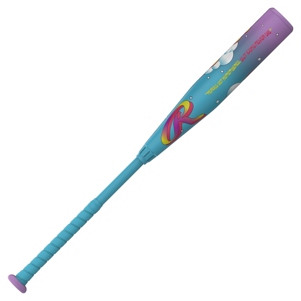 Rawlings -8 Icon Fest USSSA Baseball Bat blue/purple/yellow