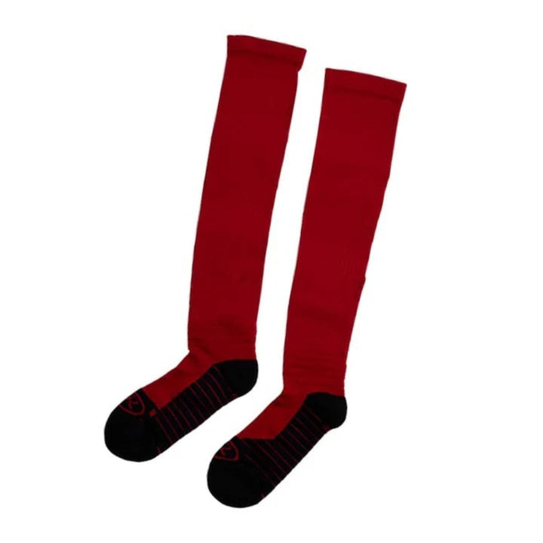 Rawlings Gamer Over The Knee Performance Socks-Red
