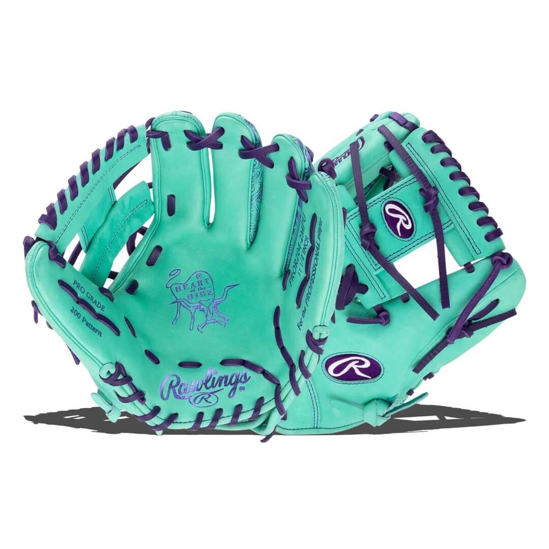 Rawlings Heart of the Hide PROR204-2MPU Baseball Glove mint green/purple