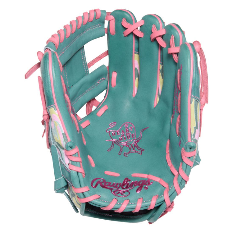 Rawlings Heart of the Hide PROR204-2SP Color Sync 10.0 Baseball Glove green/pink