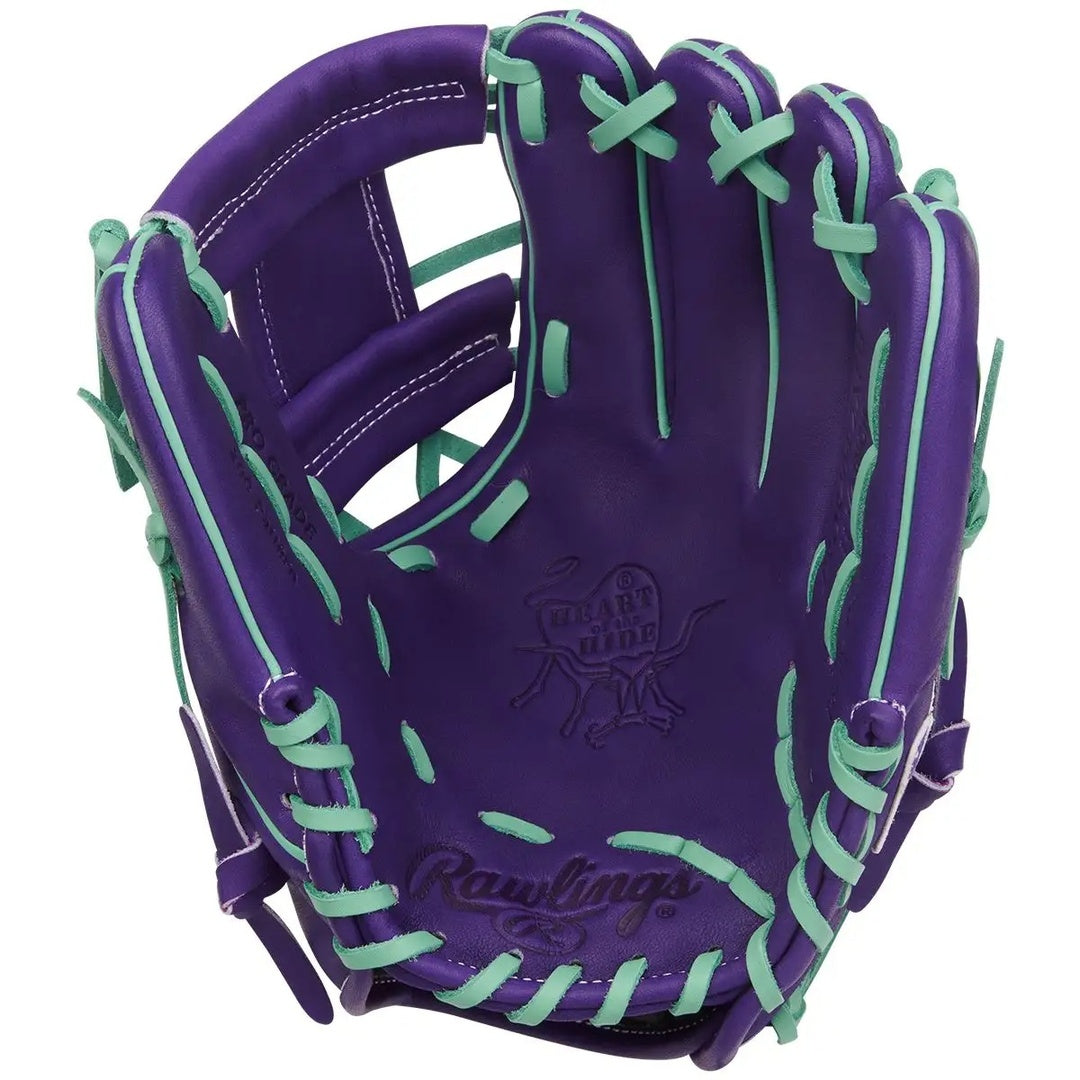 Rawlings Heart of the Hide PROR204-2XPU Baseball Glove purple/green