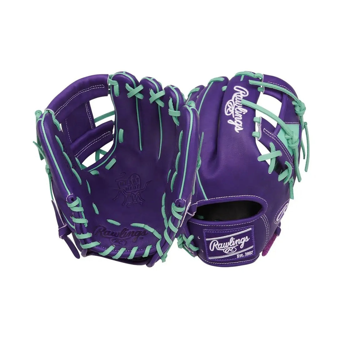 Rawlings Heart of the Hide PROR204-2XPU Baseball Glove purple/green