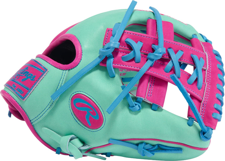 Rawlings Heart of the Hide PROR204-32M Spring Break Edition Baseball Glove mint/berry