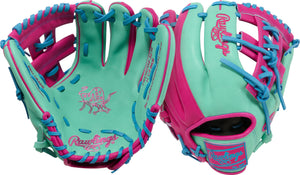 Rawlings Heart of the Hide PROR204-32M Spring Break Edition Baseball Glove mint/berry