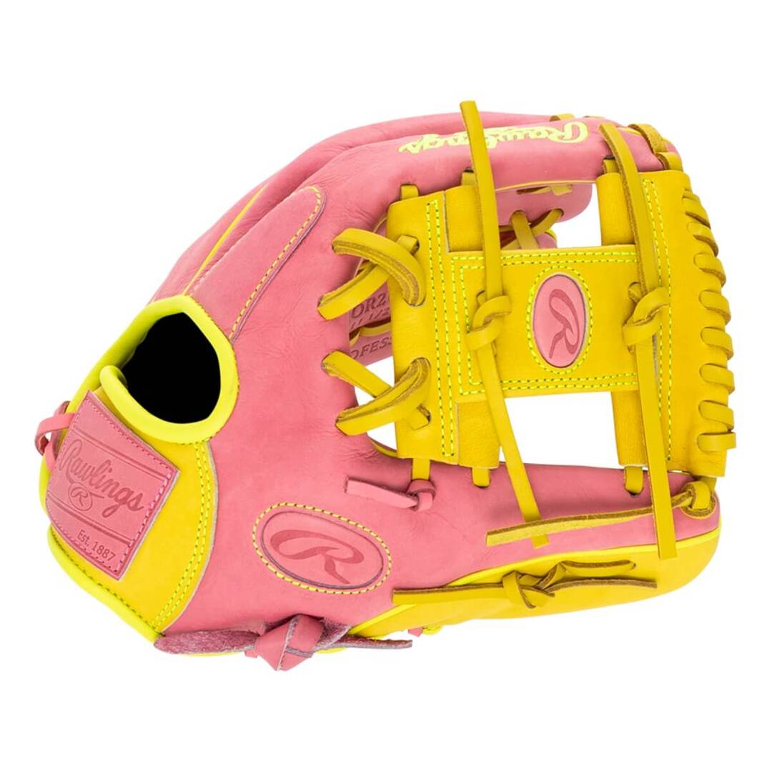 Rawlings Heart of the Hide PROR204U-2P Baseball Glove pink/yellow