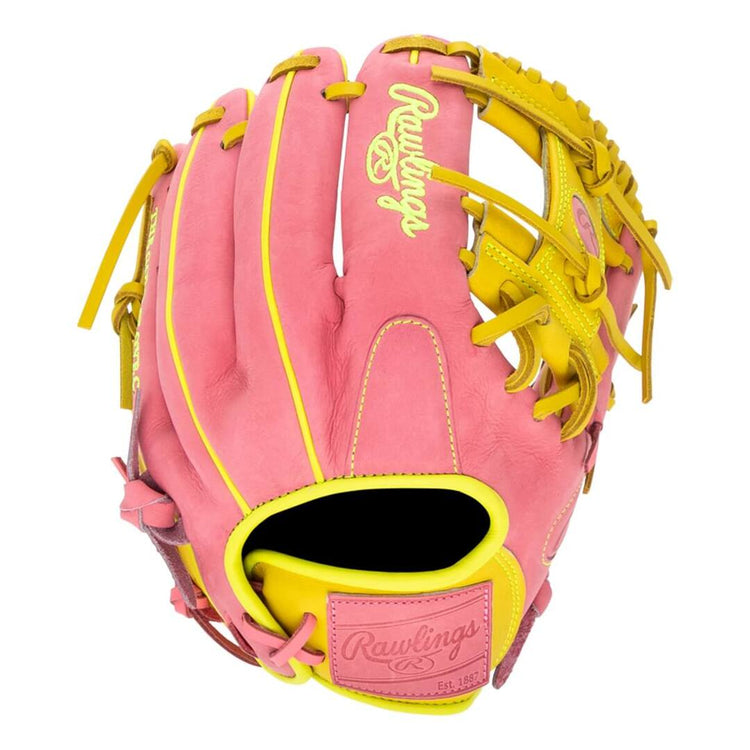 Rawlings Heart of the Hide PROR204U-2P Baseball Glove pink/yellow