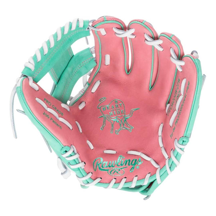 Rawlings Heart of the Hide PROR204W-2PW Baseball Glove pink/white/mint