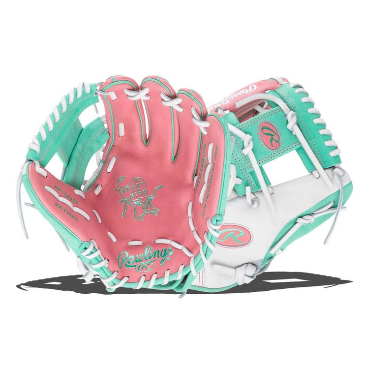 Rawlings Heart of the Hide PROR204W-2PW Baseball Glove pink/white/mint