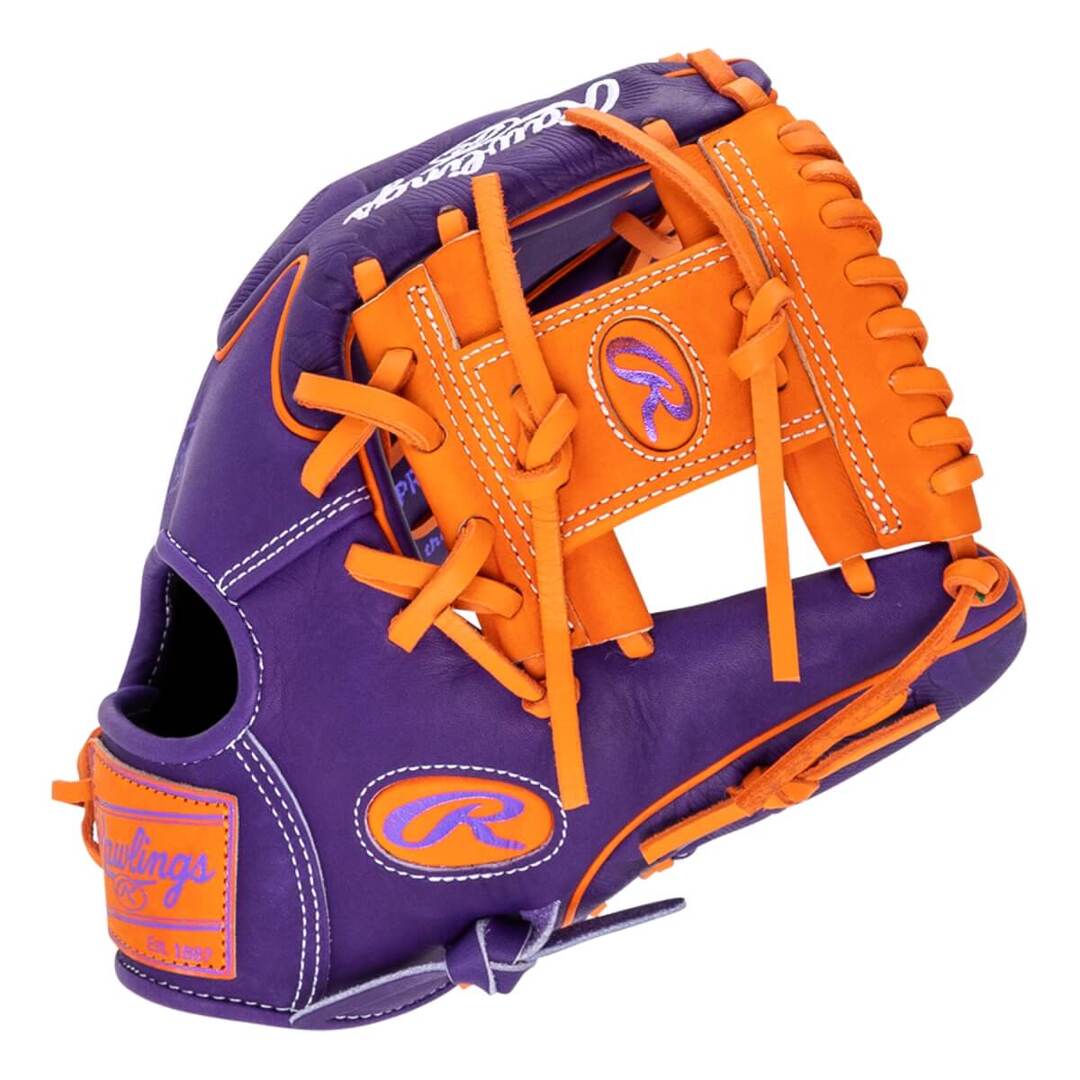 Rawlings Heart of the Hide PROR204WU-2PUO Baseball Glove purple/orange