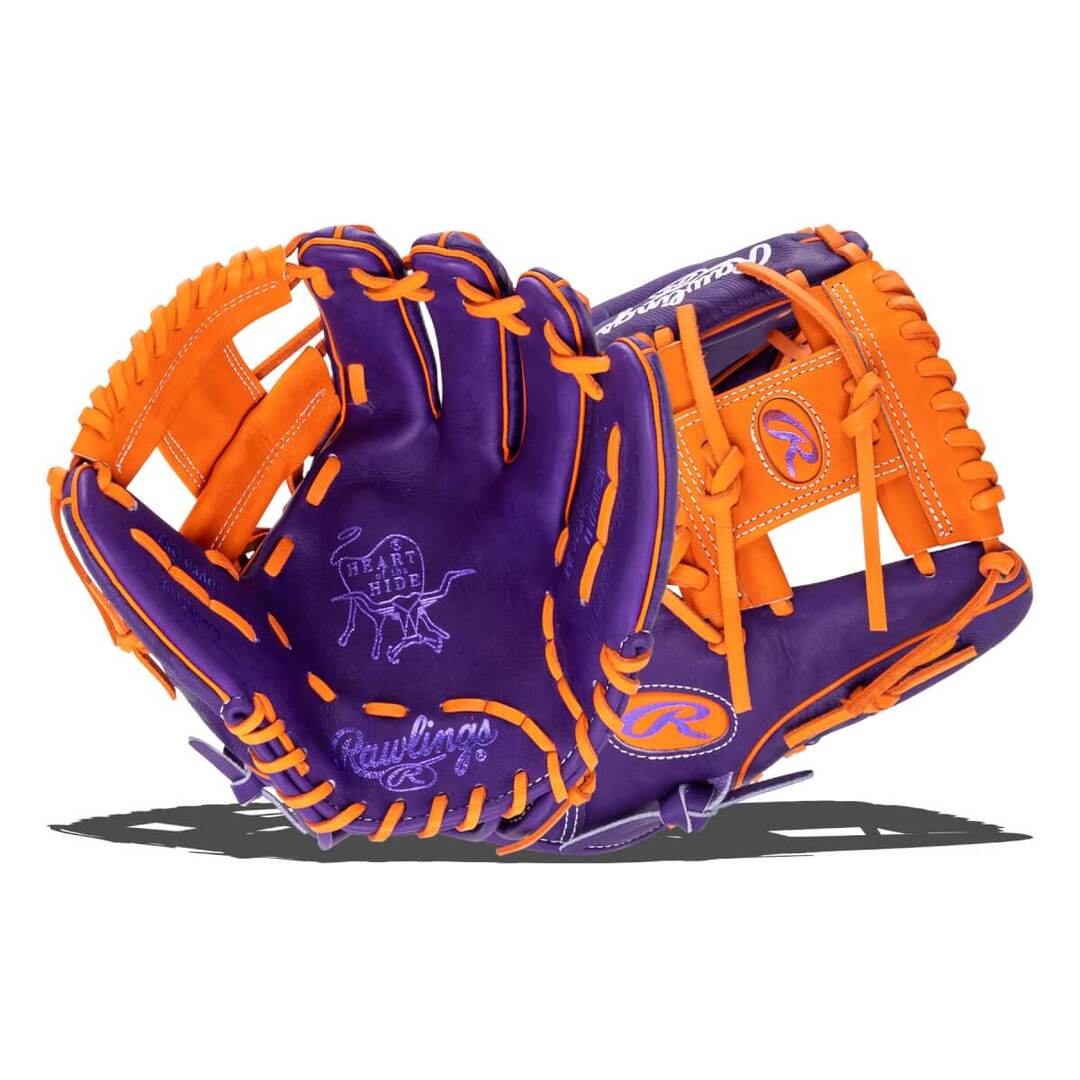 Rawlings Heart of the Hide PROR204WU-2PUO Baseball Glove purple/orange