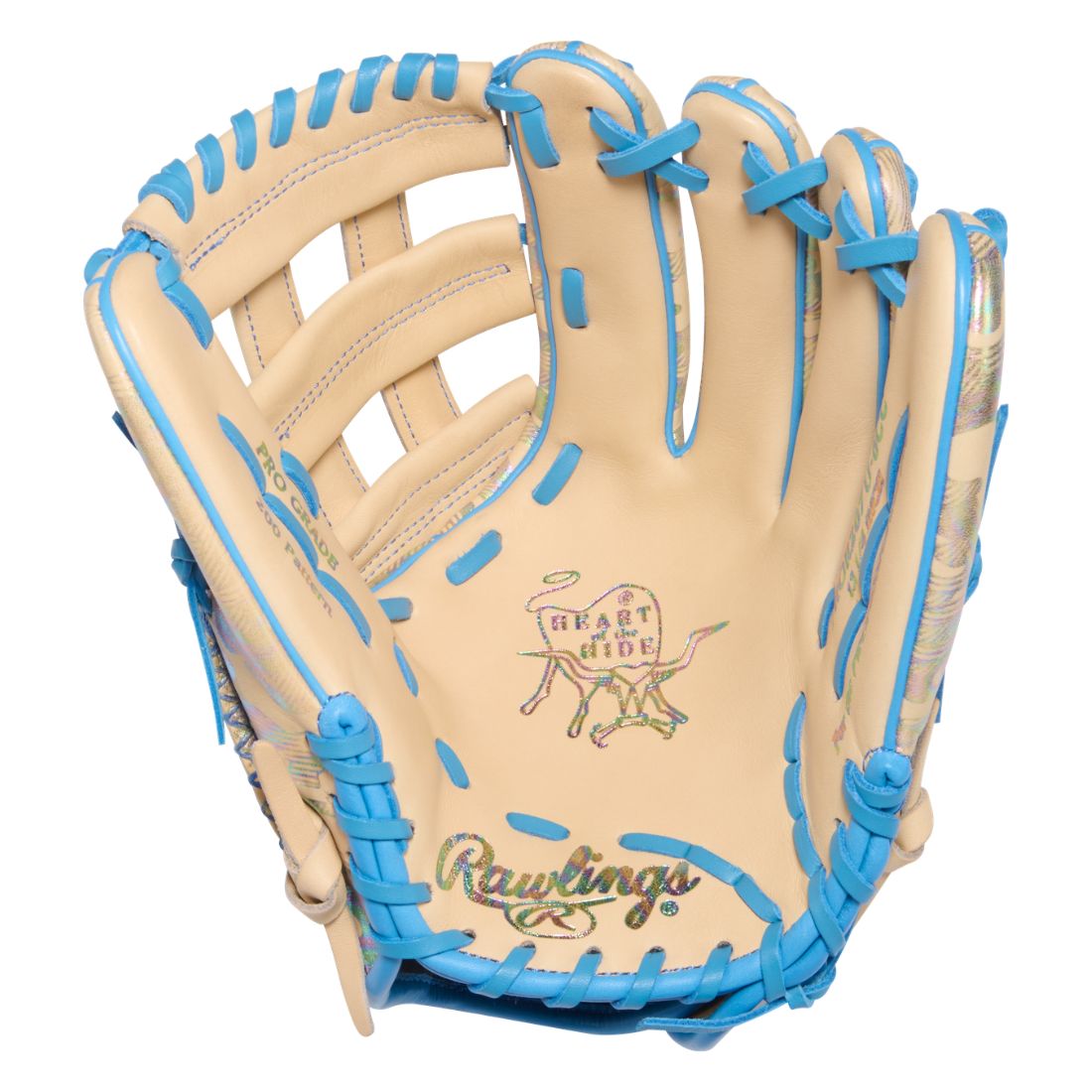 Rawlings Heart of the Hide PROR207U-6CC Color Sync 10.0 Baseball Glove camel/blue