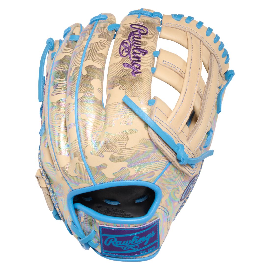 Rawlings Heart of the Hide PROR207U-6CC Color Sync 10.0 Baseball Glove camel/blue