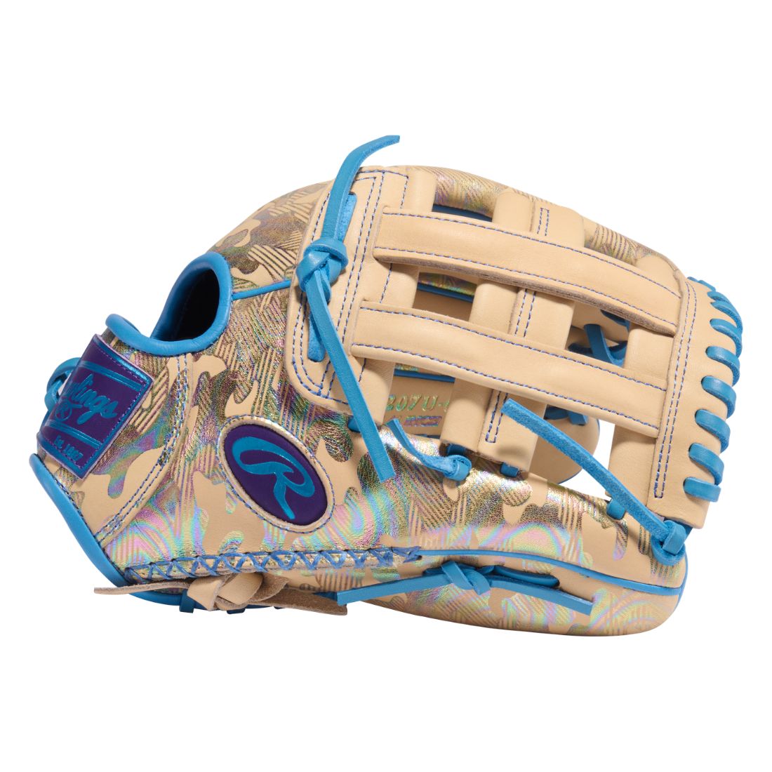 Rawlings Heart of the Hide PROR207U-6CC Color Sync 10.0 Baseball Glove camel/blue