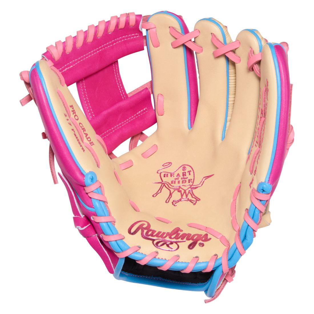 Rawlings Heart of the Hide PROR2174-2CBE Color Sync 10.0 Baseball Glove camel/pink