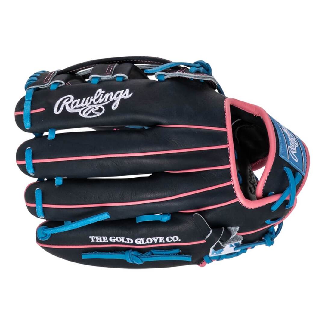 Rawlings Heart of the Hide PROR3028U-6N Baseball Glove black/blue/pink