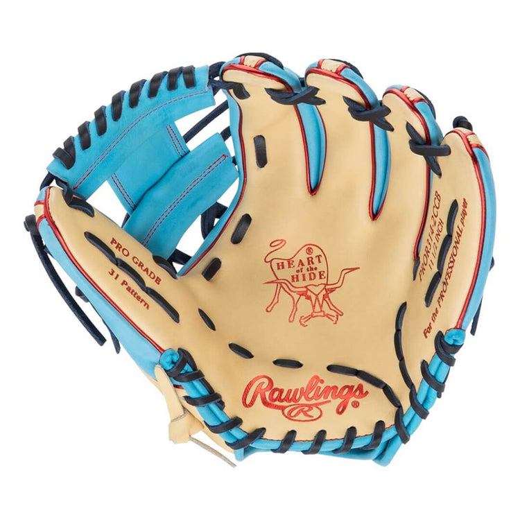 Rawlings Heart of the Hide PROR314-2CCB Baseball Glove camel/blue