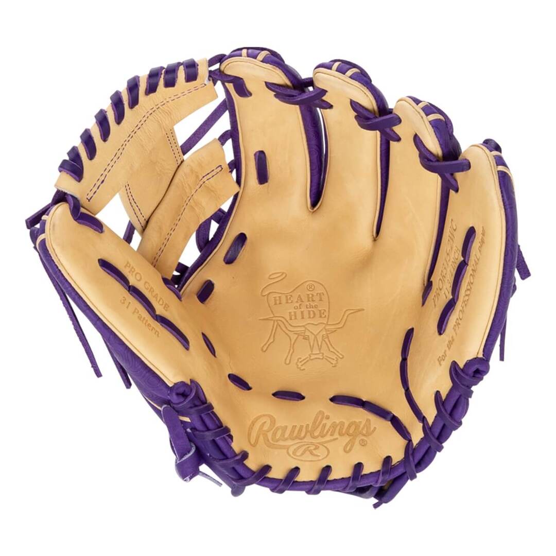 Rawlings Heart of the Hide PROR315-2WC Baseball Glove purple/camel